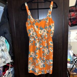 Bebop Floral Orange Sleeveless Dress